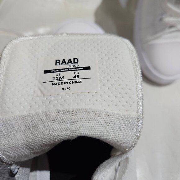 RAAD Shop White Canvas High-Top Sneakers With Red Koi Fish Design US 11M / EU 45 - Picture 3 of 8